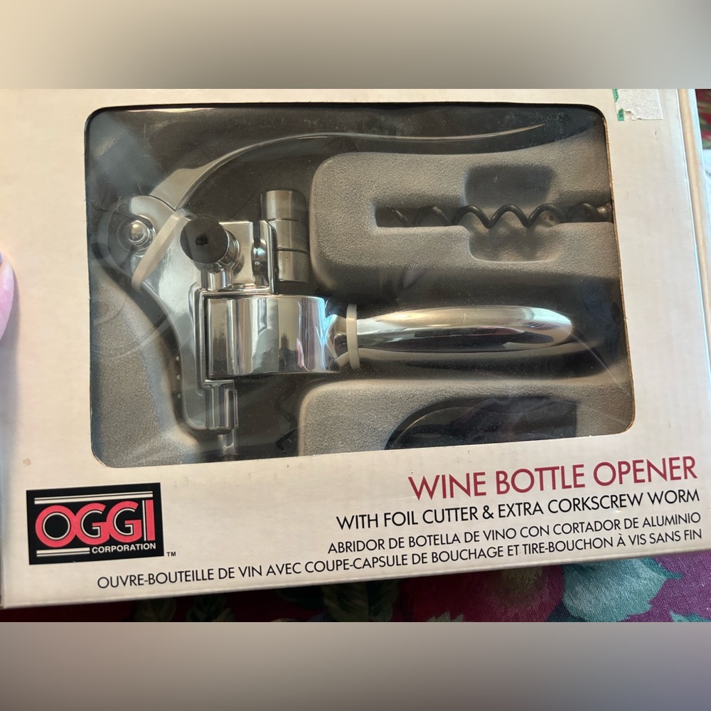 OGGI WINE BOTTLE OPENER NIB COMPLETE BAR ACCESSORY
